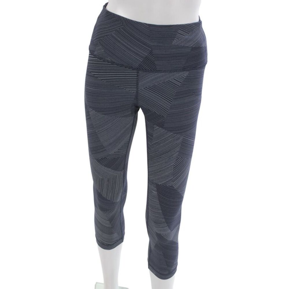 Lululemon Womens Blue Geometric Capri Leggings Size 4
